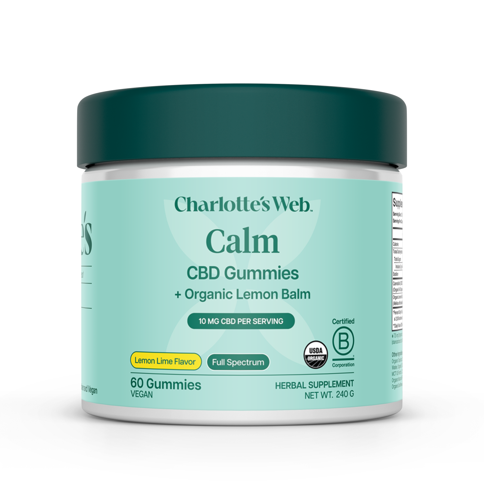 Charlotte's Web Calm CBD Gummies on white background