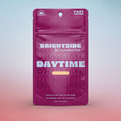 Product Image for Purple package of Charlotte's Web Brightside THC Daytime gummies on a gradient background