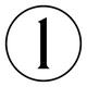 Black number '1' inside a circle on a white background
