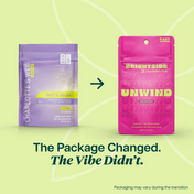 Product Image for Two packages side by side with text &#39;The Package Changed. The Vibe Didn&#39;t.&#39; on a green background